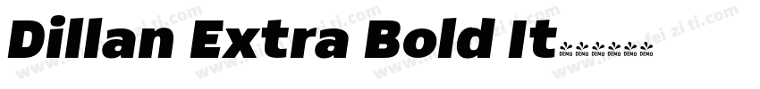 Dillan Extra Bold It字体转换